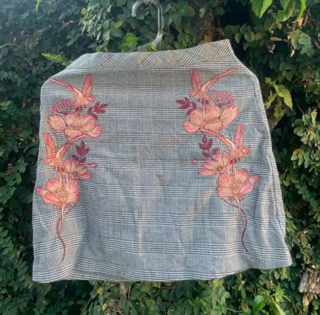 Saia Pássaros e Flores Colcci