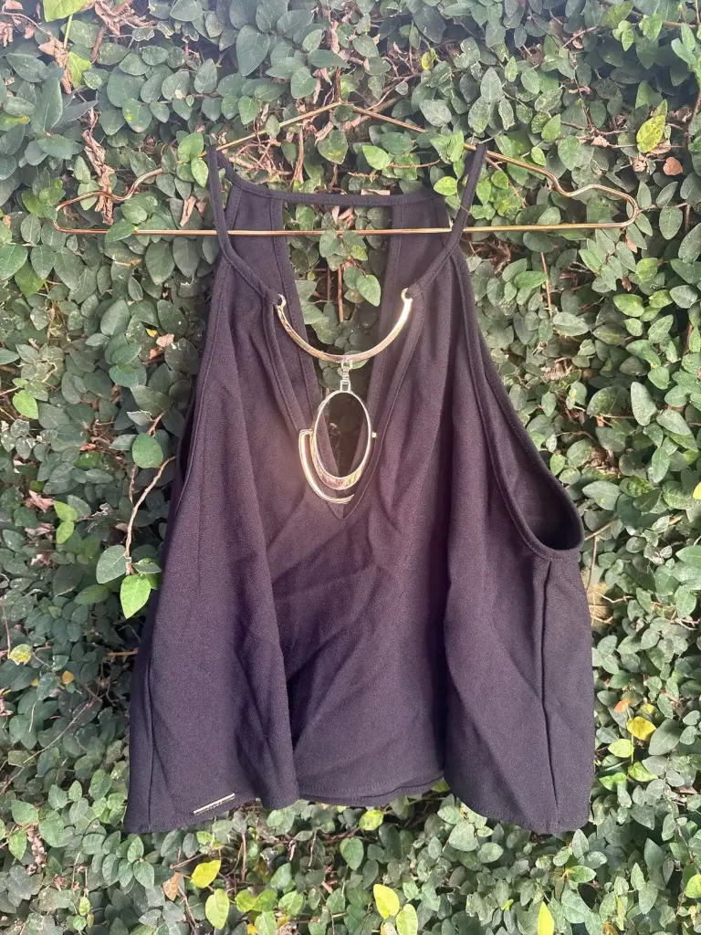 Blusa Crepe Marrom