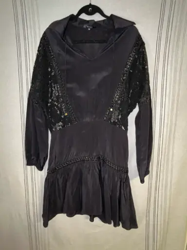 Vestido de Seda Bordado Mixed