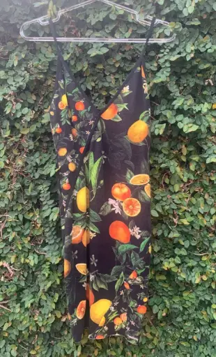 Vestido Preto Florido Colcci