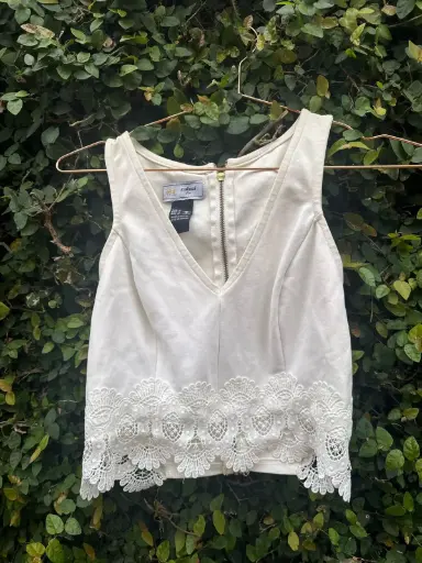 Camiseta Colcci com Ziper Branco
